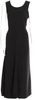 Ivan Grundahl Copenhagen. Black PolyTech Fabric Scoop Neck Long Dress