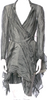 Ivan Grundahl Copenhagen. Grey/Silver V-Neck Knee-Length Dress