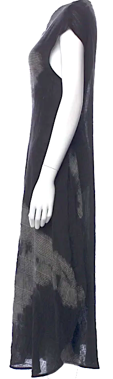Ivan Grundahl Copenhagen. Black Abstract Print Linen Long Dress