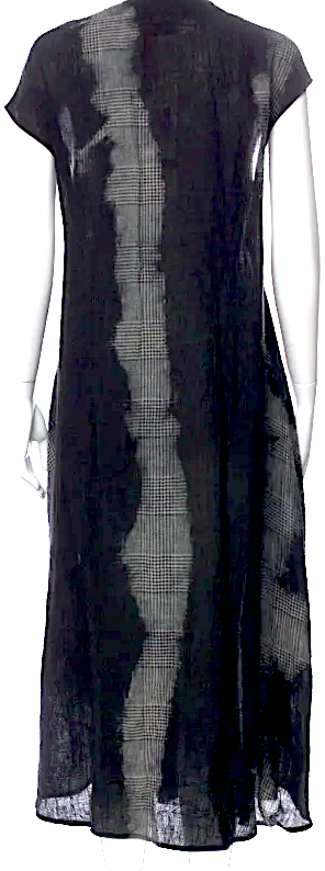 Ivan Grundahl Copenhagen. Black Abstract Print Linen Long Dress