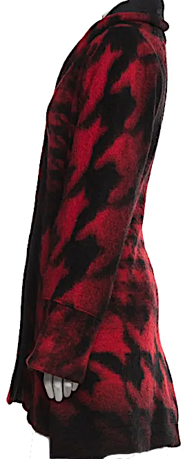 Ivan Grundahl Copenhagen. Shawl Collar Virgin Wool Patterned Coat