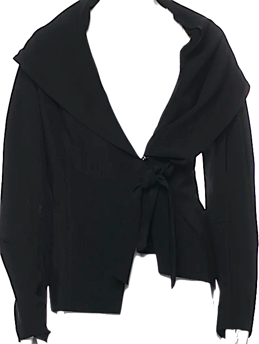 Ivan Grundahl Copenhagen. Black Unstructured Drape Collar Jacket