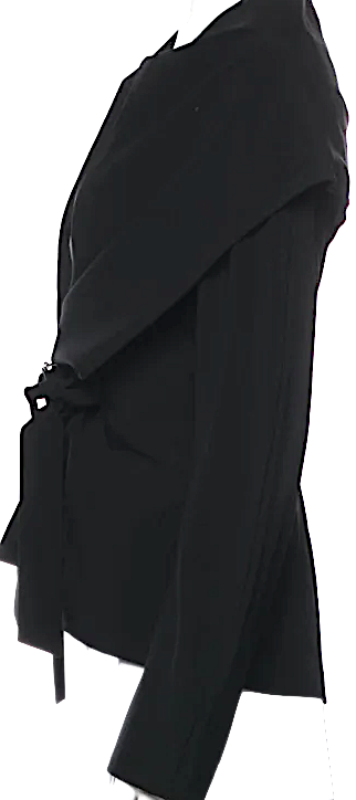 Ivan Grundahl Copenhagen. Black Unstructured Drape Collar Jacket