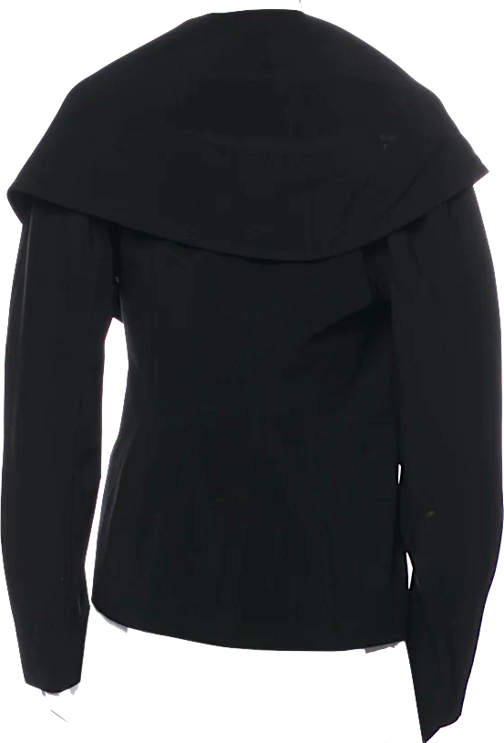 Ivan Grundahl Copenhagen. Black Unstructured Drape Collar Jacket
