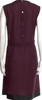 Maison Margiela Paris. MM6 Violet/Brown Cotton Blend Crew Neck Knee-Length Dress