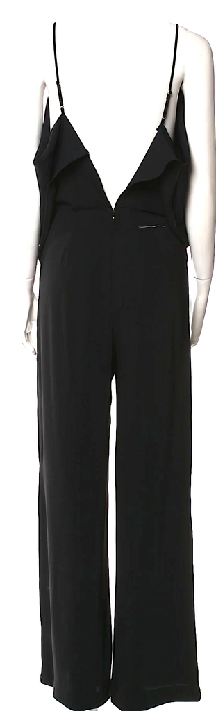Maison Margiela MM6 Paris. Black Viscose Blend Cowl Neck Jumpsuit