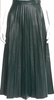 Maison Margiela PARIS. MM6. Viscose/Polyurethane Pleated Accents Midi Length Skirt