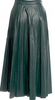 Maison Margiela PARIS. MM6. Viscose/Polyurethane Pleated Accents Midi Length Skirt