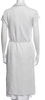 Max Mara Italy. Leisure. Light Grey Sash Tie Dress