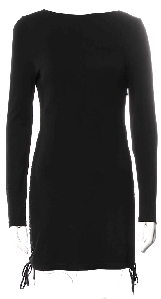 Alexander McQueen UK.  Black 2017 Collection Mini Dress