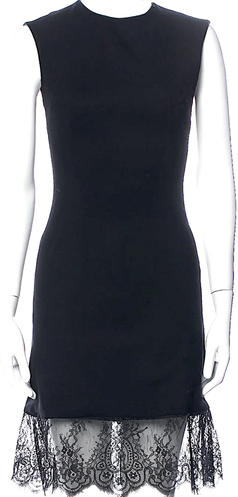 ALEXANDER MCQUEEN UK.  McQ. Black Crew Neck Mini Dress