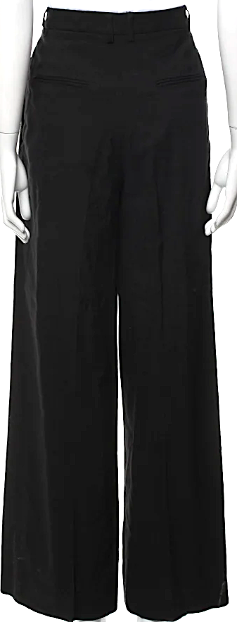 Nili Lotan  NY. Black Cotton/Elastane Wide Leg Pants