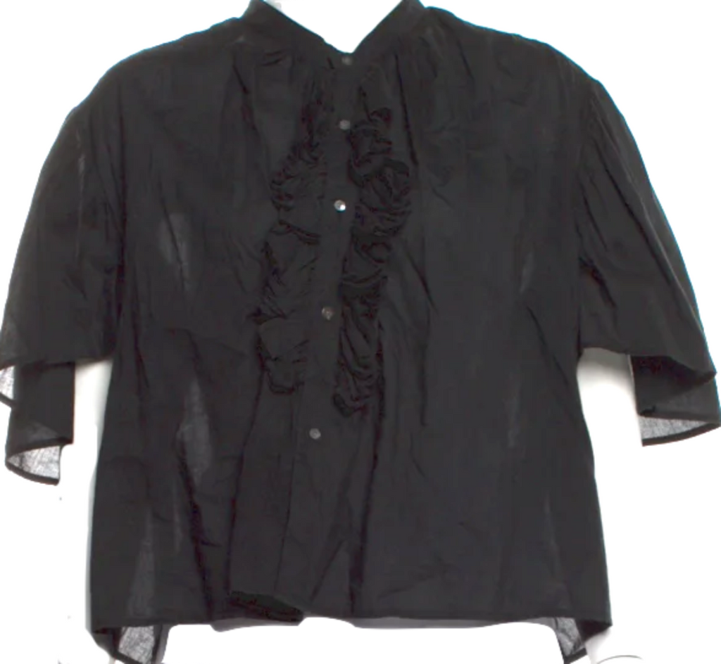 Nili Lotan NY. Mock Neck 3/4 Sleeve Oversize Blouse