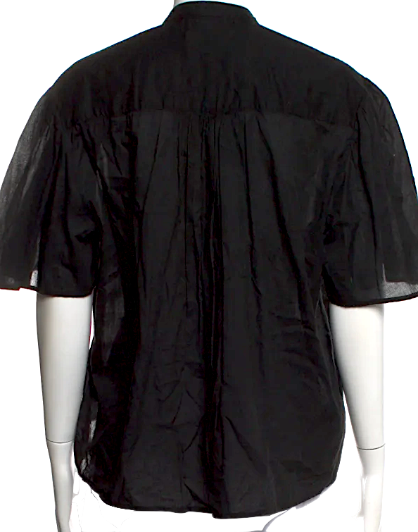 Nili Lotan NY. Mock Neck 3/4 Sleeve Oversize Blouse