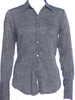 Nili Lotan NY. Blue Cotton Long Sleeve Button-Up Top