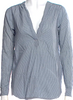 Nili Lotan NY. Striped Cotton V-Neck Blouse