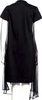 noir kei ninomiya (Comme des Garcons) Japan. Black Cotton  Crew Neck Midi Length Dress