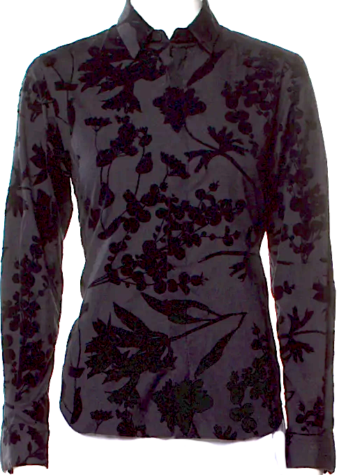 noir kei ninomiya  (Comme des Garcons Japan) 2016 Collection Cotton Floral Print Button-Up Top