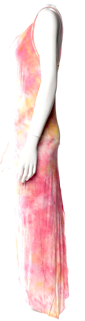 The People Of The Labyrinths Amsterdam. Viscose/Elastane Tie-Dye Print Midi Length Dress