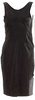 PRADA ITALY. Black PolyTech/Elastane Sport Scoop Neck Mini Dress