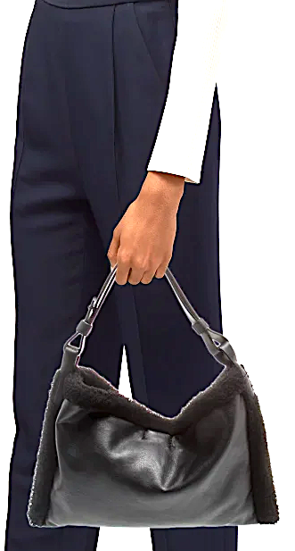 Proenza Schouler NY. BLACK LAMBSKIN LEATHER WHITE LABEL SHOULDERBAG
