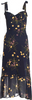 Reformation Blue Viscose Floral Print Long Dress