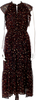 Ulla Johnson Black Silk Abstract Print Long Dress