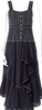 Ulla Johnson Cotton Ruffled & Embroidery Accents Striped Long Dress