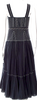 Ulla Johnson Cotton Ruffled & Embroidery Accents Striped Long Dress