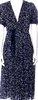 Ulla Johnson Blue Cotton Floral Print Midi Length Dress