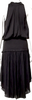 Ulla Johnson Black PolyTech Fabric V-Neck Long Dress