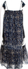 Ulla Johnson Blue Cotton Floral Print Knee-Length Dress