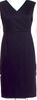 United Arrows Japan. Midnite Blue PolyTech V-Neck Knee-Length Dress