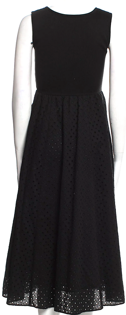 United Arrows Japan. Black Scoop Neck Midi Length Dress