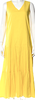 United Arrows  Japan. Sunflower Yellow Cotton Blend V-Neck Long Dress