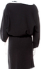 Black Crane. Black 100% Cotton Midi Length Dress