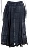 COMME DES GARÇONS Japan. TRICOT. Dark Blue Paisley Print Rayon Flutter Skirt