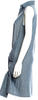Yohji Yamamoto Japan. Regulation. Blue Linen Knee-Length Dress