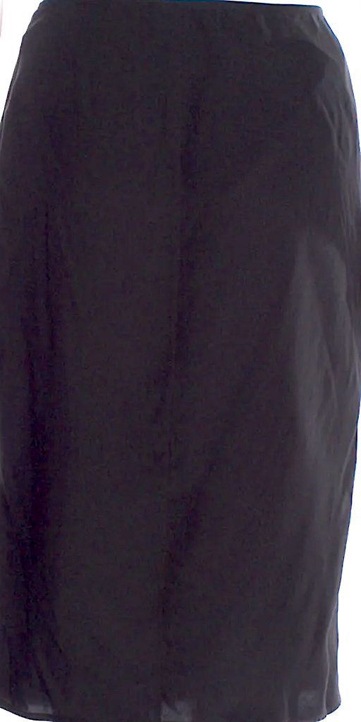 Yves Saint Laurent Paris. Vintage 2003 Collection Tom Ford. Black Silk Knee-Length Skirt