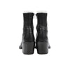 Ann Demeulemeester Belgium. Black Lambskin Leather Zip Ankle Boots