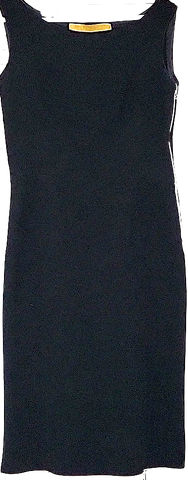 Valentino Garavani Italy.  Black Silk Front Ruffle Mini Dress