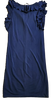 Gucci ITALY. Navy Ruffle Viscose Dress