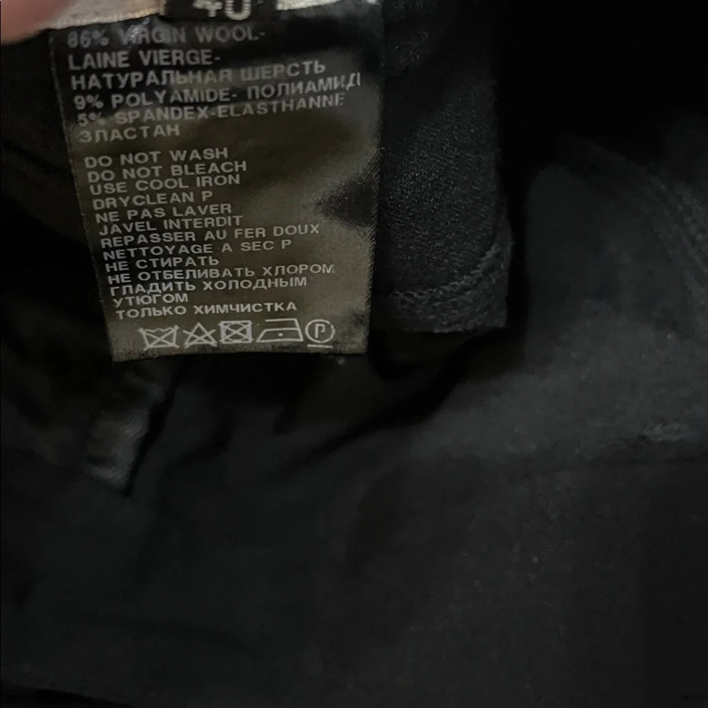 Ann Demeulemeester BELGIUM. Black Wool Blend Pants