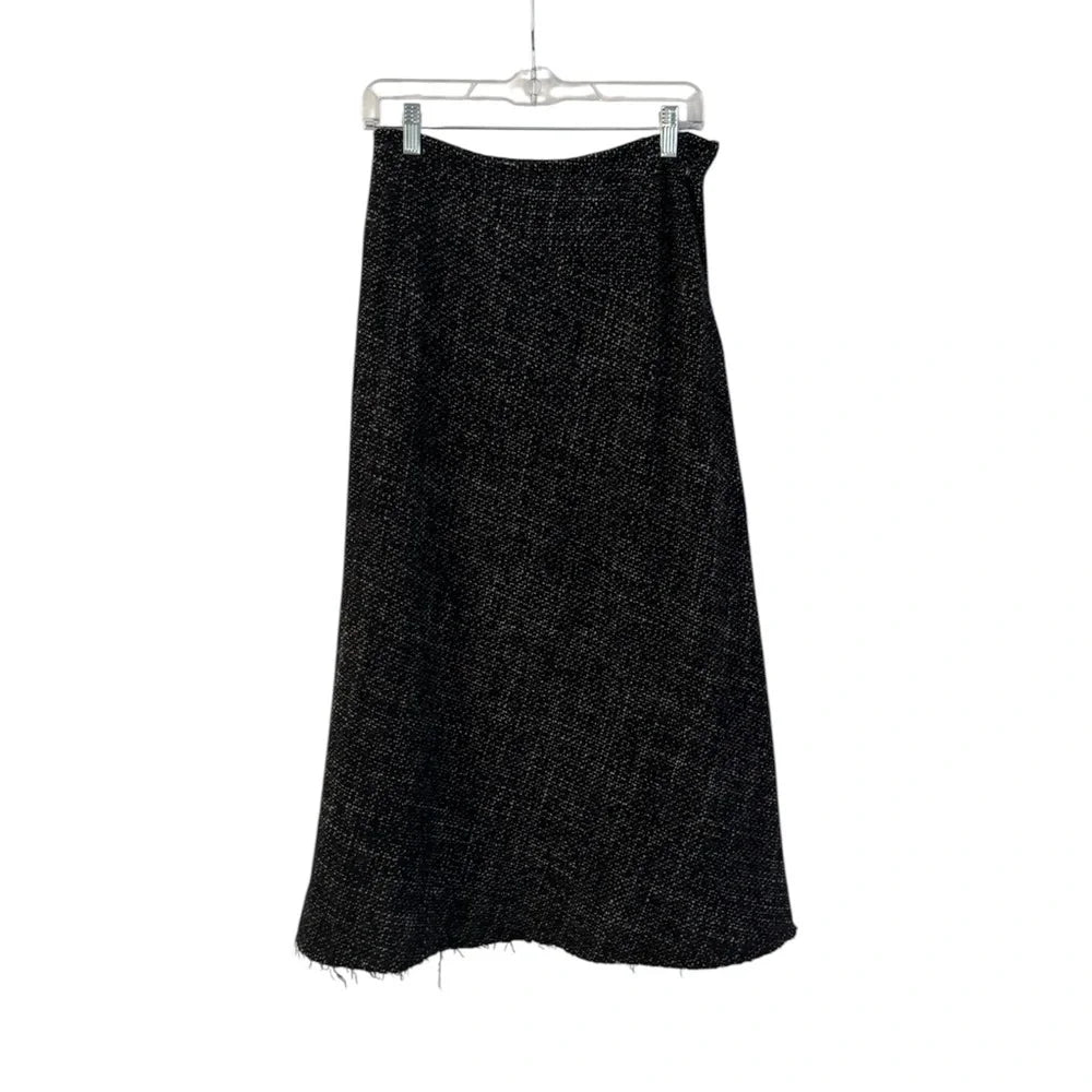 YOHJI YAMAMOTO JAPAN. COLLECTIONS. GRAY Tweed Button Snap Intentional Unfinished Hem