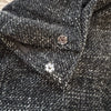 YOHJI YAMAMOTO JAPAN. COLLECTIONS. GRAY Tweed Button Snap Intentional Unfinished Hem