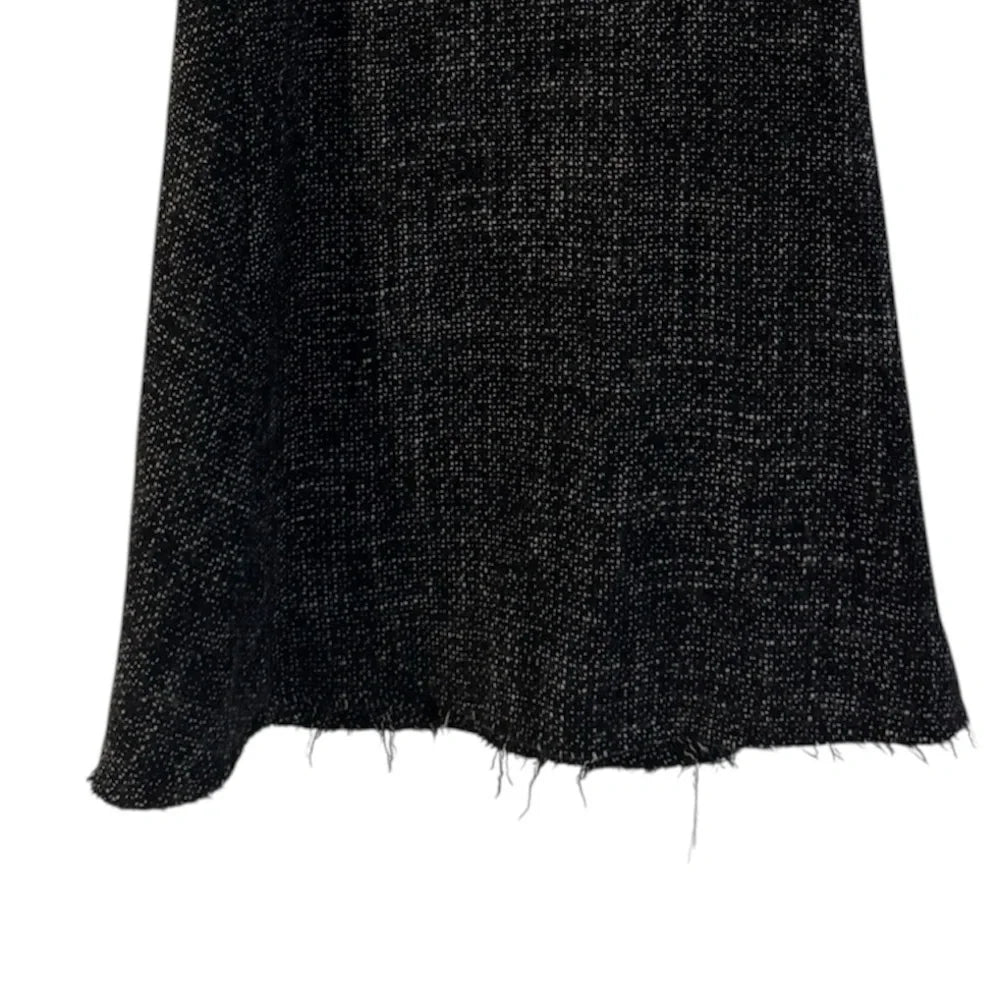 YOHJI YAMAMOTO JAPAN. COLLECTIONS. GRAY Tweed Button Snap Intentional Unfinished Hem