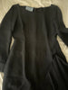 Prada Italy. 2013 Collection Black Long-Sleeve Draped Back Dress