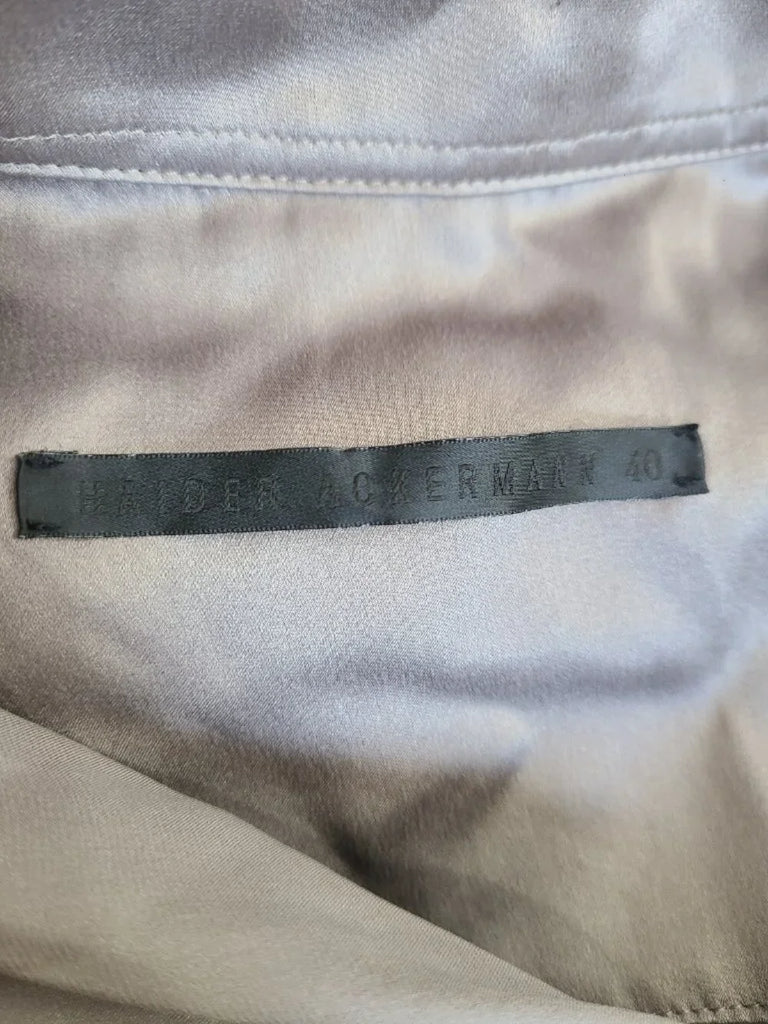 Haider Ackermann Belgium. (Tom Ford Designer) Gray Silk Long Tunic/Shirt