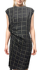Lanvin Paris. 2015 COLLECTION Black Dress with Cream Windowpane Check