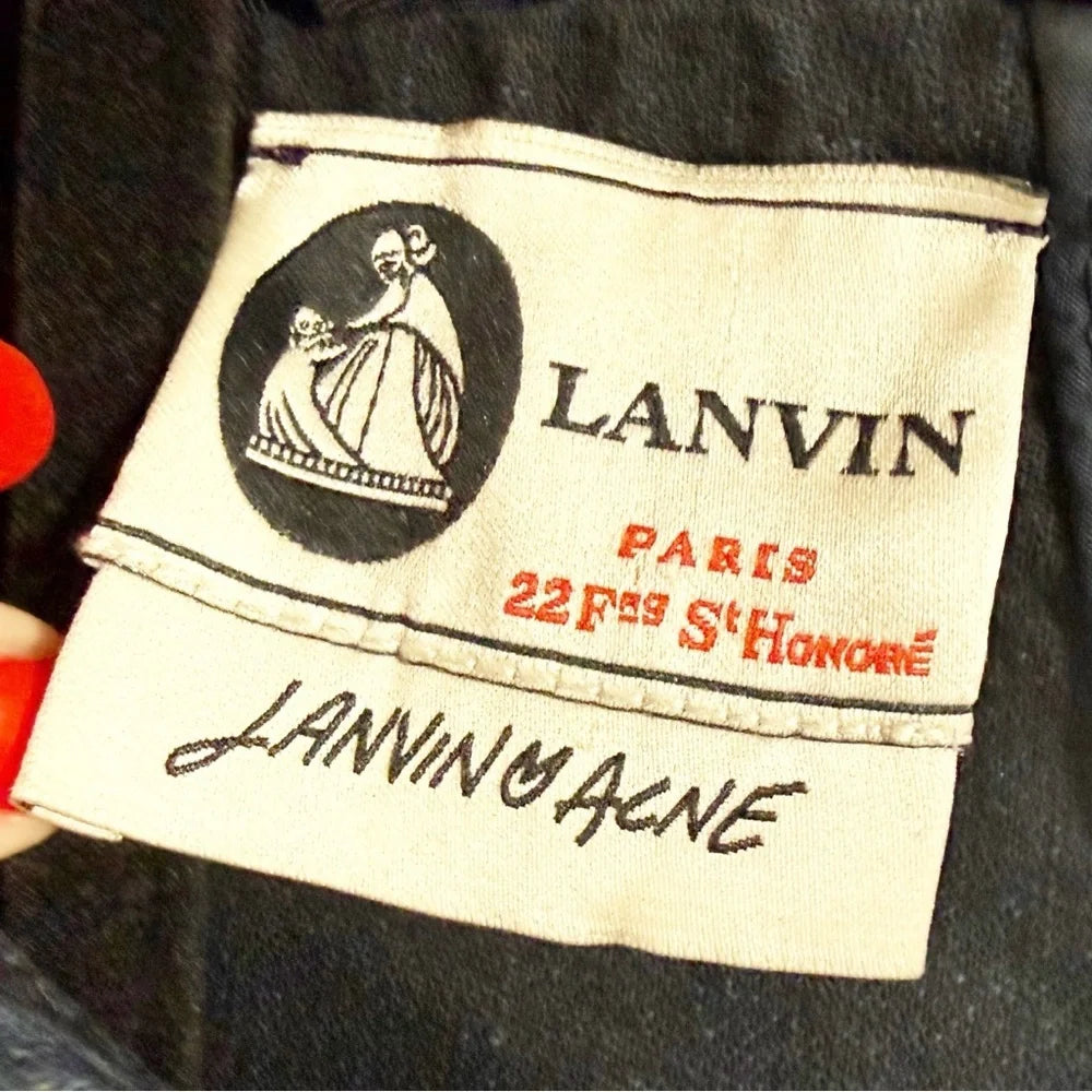 Lanvin PARIS.  Acne Blue Denim Fit Flare Dress Belt